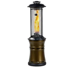 BALI OUTDOORS Propane Patio Heater Gas Patio Heater Floor-Standing Outdoor Heater Commercial Patio Heater Round Dancing Flame Wheels Glass Tube Suitable For Balcony Veranda BBQ Party