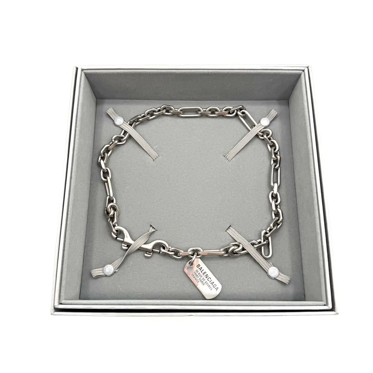Pre-owned CALUXJ Balenciaga Tags Carabiner Necklace