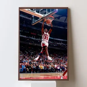 Michael Jordan Iconic Dunk Art Print  Legendary Wall Poster