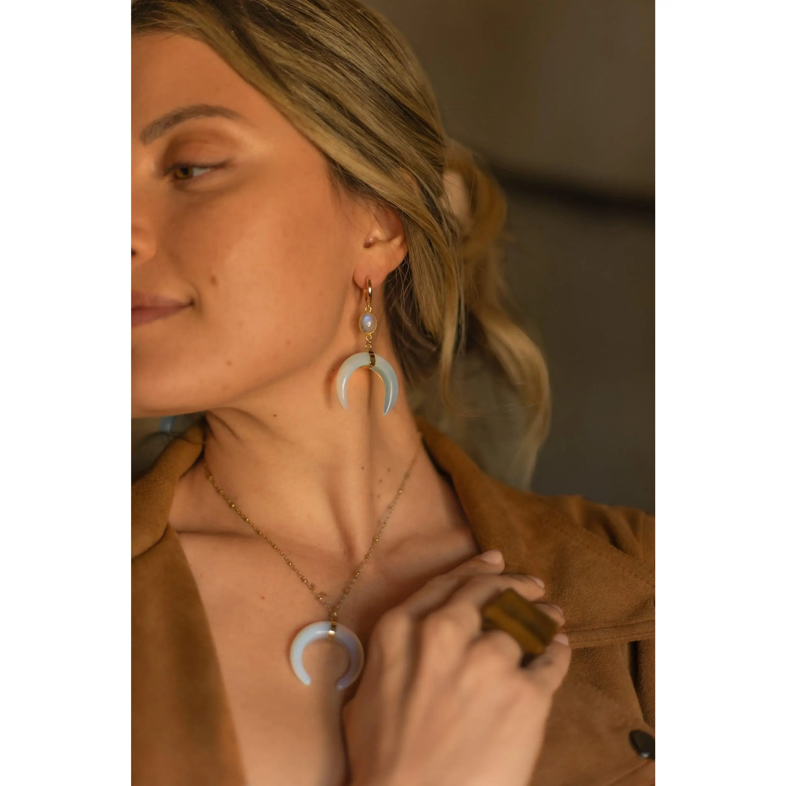 Inner Peace Opalite Earring & Necklace Set