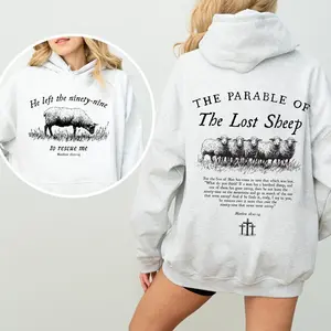 The Parable Of The Lost Sheep Hoodie/Sweatshirt/T-Shirt, Christian Clothing, For Men/Women - Unisex Style, 100% Cotton, Pullover christian hoodie