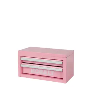 KOBALT Pink Mini Tool Box with 2 Drawers for Organizing Small Tools and Accessories