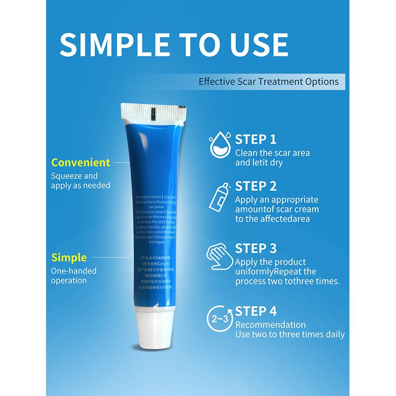 ANXINKANG Silicone Scar Gel, reduces the appearance of new and old scars from burns, stretch marks, surgery, trauma, keloids, etc., 0.70 oz (20g)
