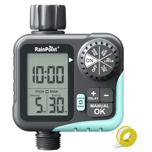 RainPoint Sprinkler Timer - Cycle & Soak Hose Timer for Garden Hose with Automatic Watering/Manual Watering/Rain Delay, Programmable for Irrigation System, Lawn, Yard, Outdoor