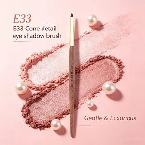 E33 Cone Detail Eyeshadow Brush, Small Eyeshadow Eyeliner Brush, Horse Hair, Rosewood Copper Pipe, Perfect for Eye Puffiness Details, Soft Detail Brushes