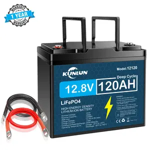 12V 120Ah/100Ah LiFePO4 deep cycle rechargeable lithium battery, over 5000 life cycles, built-in BMS, perfect backup power, off-grid home energy storage core series, maintenance free,TikTokShopBlackFriday