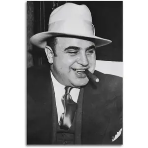 NJYXART Posters of Al Capone Alphonse Gabriel Capone Scarface Al Capone Print Poster Al Capone Mugshot Canva Poster Decorative Canvas Wall Posters and Art Picture Print 12x18inch(30x45cm)