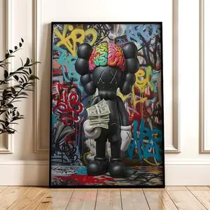 (No Frame) KAWS Inspired Print, Graffiti Vertical Poster