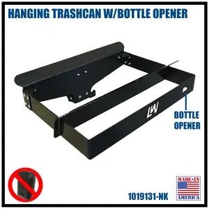 BRINKLEY HANGING TRASHCAN W/ BOTTLE OPENER