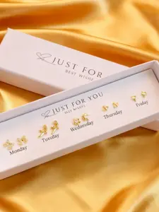 Boho Resin Earrings Set, Vintage Style Ear Studs, High-Quality Gift Box, Copper Material, Synthetic Zirconia Inlay, Perfect for Daily Wear, Ear Stud Jewelry