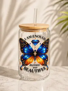 I Am Enough UV DTF cup wrap