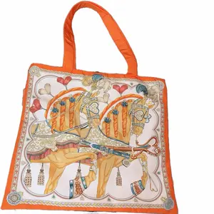 Royal Showman Orange Tote Bag with Elegant Horse Artwork Stylish Functional for Everyday Use Featuring Royal Showman Design