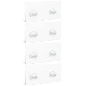 4PCS Shower Caddy Adhesive Sticker Replacement Hook for Corner Shower Caddy Bathroom Rack Shelf Soap Dish Basket Wall Hanging Hook with Strong Sticky, No Drilling