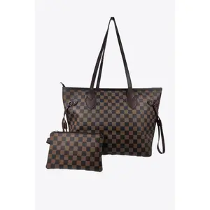 Checkered PVC Two-Piece Bag Set