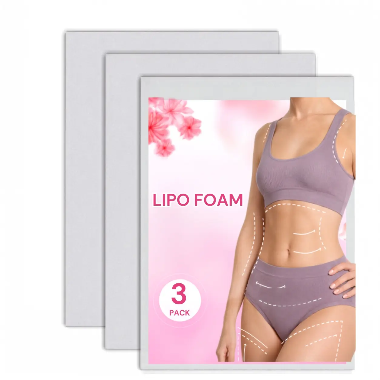 Lipo Foam Compression Pads, Smooth Lightweight Comfortable Post-Surgery Recovery Inserts for Abdomen Waist Support with Shapewear Garment Compatibility