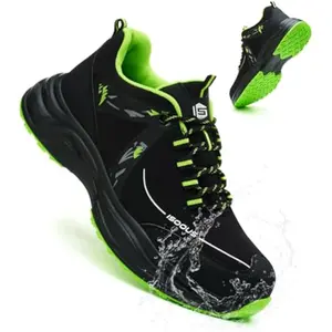 Steel Toe Shoes for Women Men Wide Waterproof Non Slip Work Sneakers Lightweight Breathable Safety Tennis Shoes Comfortable Construction Work Safety Puncture Proof Indestructible Work Shoes