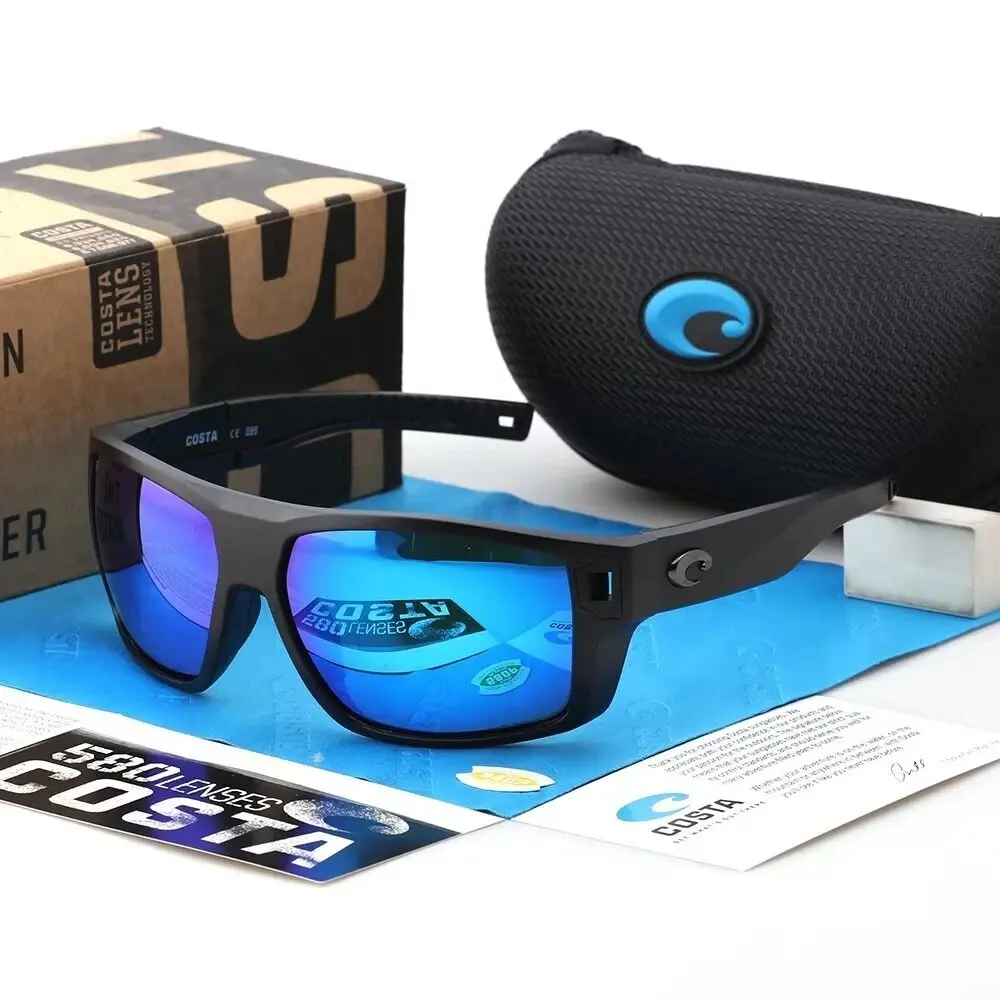 Costaego Diego 580P Polarized Wrap Around Men's Sunglasses - Ergonomic Frame, UV400 Blocker, Anti-Glare, Impact Resistant for Outdoor Enthusiasts, Sports Fishing Eyeglasses, Fishing, Boating
