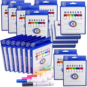 Washable Bulk Markers - 18 Boxes of 8  s (144 Total)  for , Parties, Classrooms - Broad Line Markers