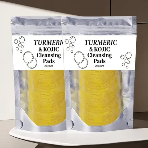 Turmeric Cleansing Pads, Deep Pore Cleansing Facial Pads, Moisturizing Facial Cleansing Pads, Moisturize Skin, Facial Skin Care Product Kits for Daily Use, Treatment