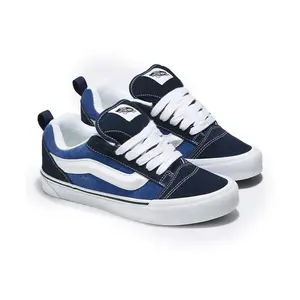 VANS Mens Knu Skool Low Top Sneaker - Navy White