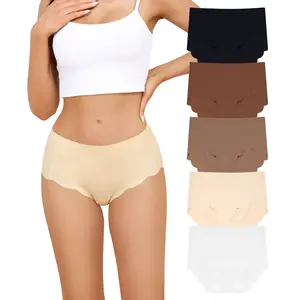 LEVAO Women’s No Show Workout Underwear – 3/5 Pack Seamless Yoga & Gym Panties with Anti Camel Toe Pad S-XXL