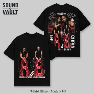 Raymond & Brown V2 T Shirt Two Sided R&B Tour 2026 Bootleg Graphic Tee Raymond and Brown Concert Merch Oversized Heavyweight T-Shirt Vintage 90s Rap Tee Hip Hop Music Shirt Trendy Y2K Graphic Tee Aesthetic Streetwear Merch Gift for Men Women