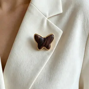 Handmade Butterfly Shape Brocade Fabric Breast Button, Elegant Daily Wear Accessory, Perfect Gift for Holidays, Surprise Yourself