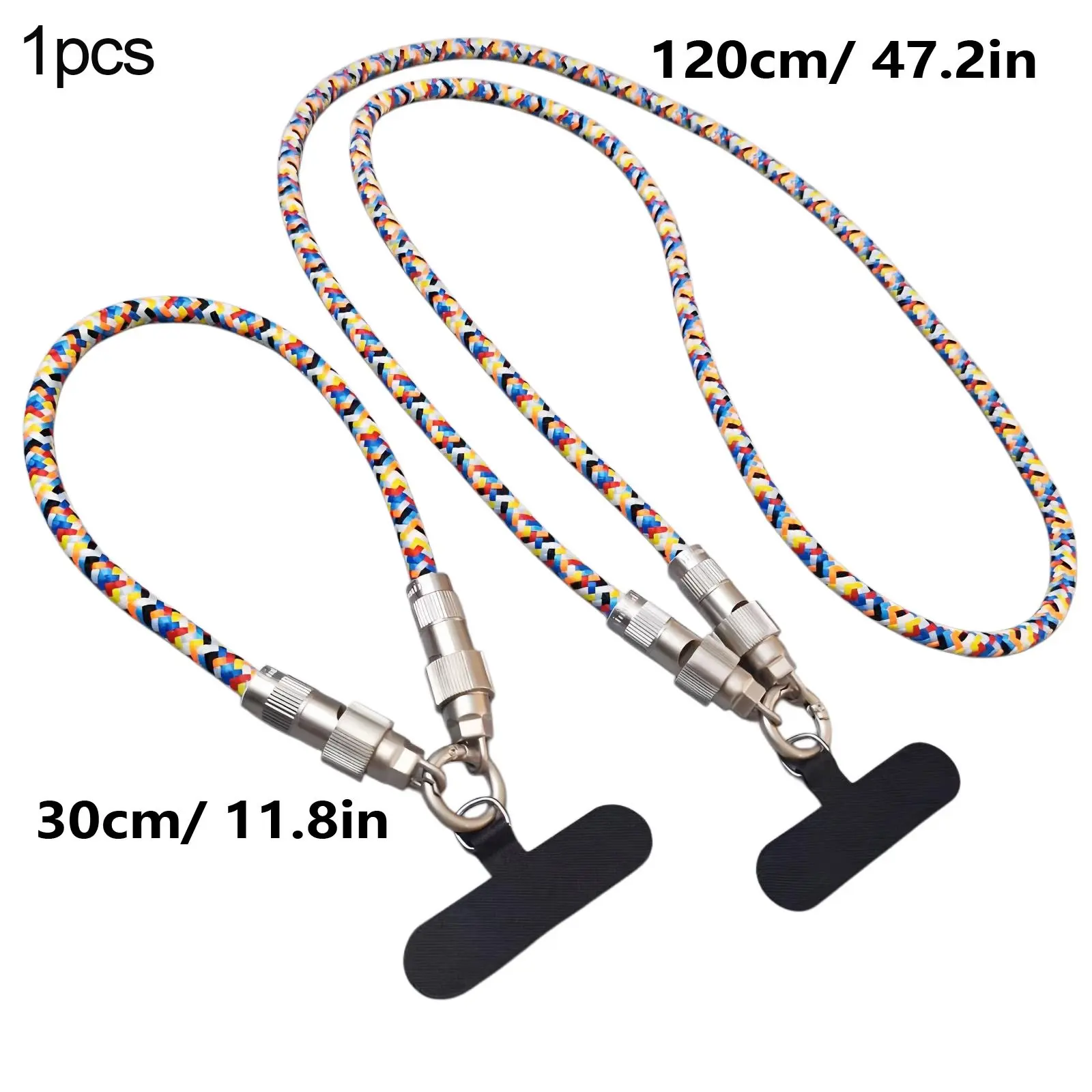 NEW 240W Bracelet Lanyard Charging Cable, Anti-Theft Phone Lanyard, Phone Leash, Dual Type-C Data Cable Portable, Suitable for Type-C Interface, 0.3m Handheld, 1.2m Crossbody Phone Lanyard Charging Cable 2-in-1 Neck and Wrist Strap Cell Phone Accessories
