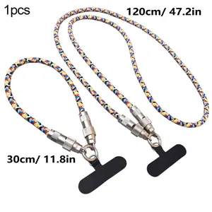 NEW 240W Bracelet Lanyard Charging Cable, Anti-Theft Phone Lanyard, Dual Type-C Data Cable Portable Phone Lanyard, Suitable for Type-C Interface, 0.3m Handheld, 1.2m Crossbody Phone Lanyard and Charging Cable 2-in-1 C to C Neck and Wrist Strap