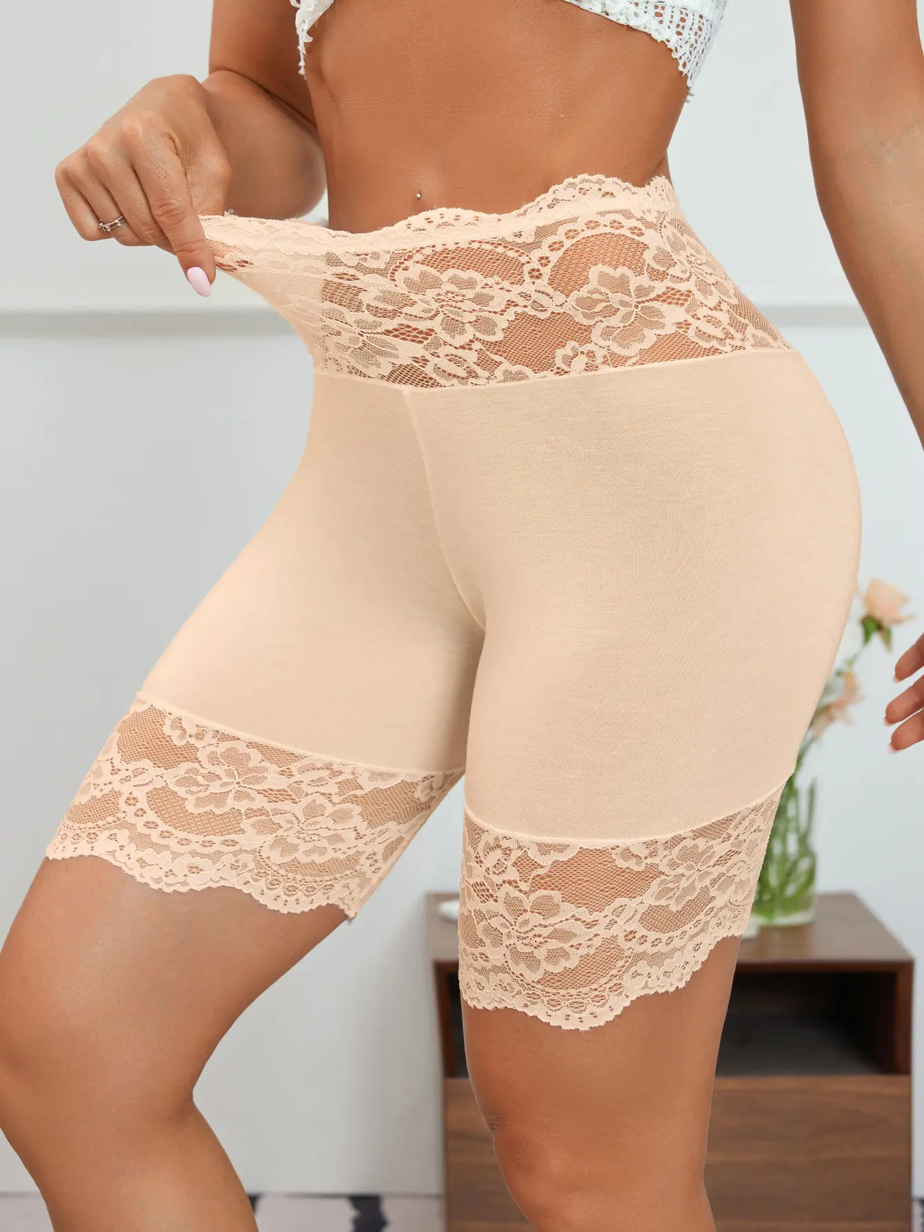 Slip Shorts For Under Dresses Women Anti Chafing Shorts Underwear Seamless Under  Dress Shorts Lace Boyshorts Panties - TikTok Shop