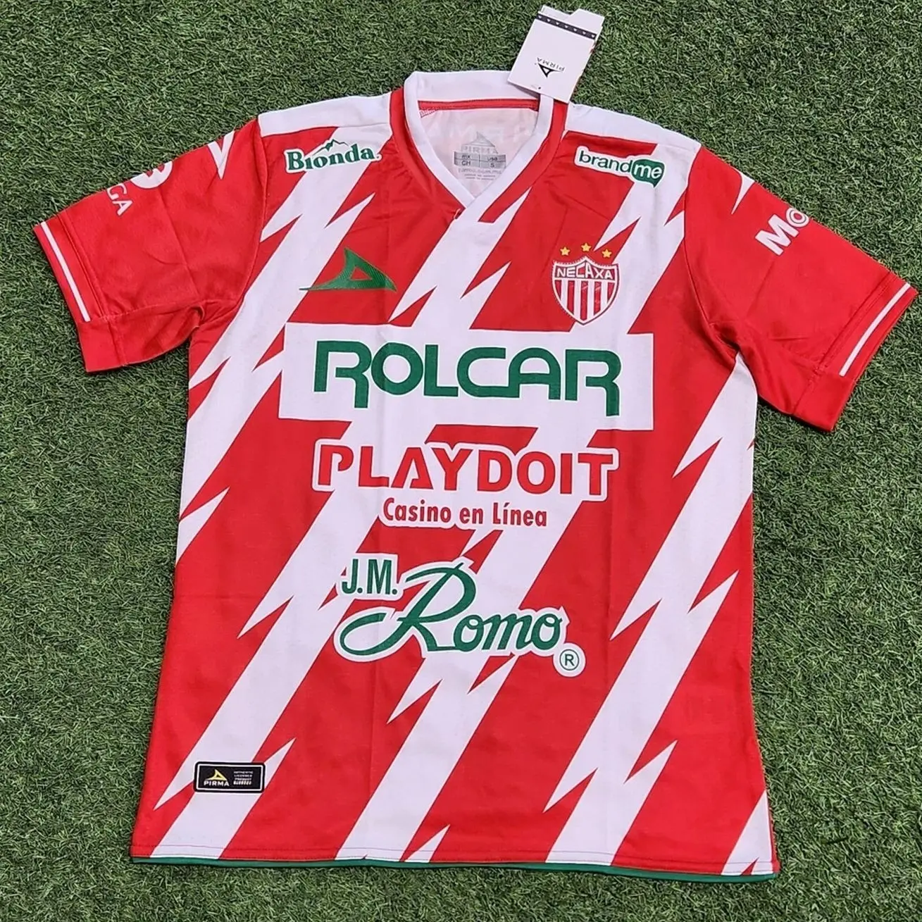 Pirma Necaxa Home 24-25 Men's Soccer Jersey Red-White AOP Jersey F6W