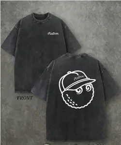 Malbon Golf Graphic T Shirt Vintage Washed Oversized Cotton Tee Double Sided Print Streetwear Crewneck Top for Men Women Casual Daily Wear Golf Sports Outfit