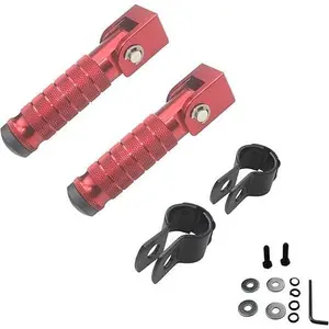 CNC Motorcycle Foot Pegs M8 Foldable Footrest Universal Anti-Skid Rear Pedals for Dirt Pit Bike Mini Bike Sportbike
