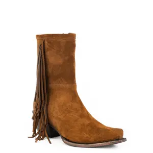 Women's Stetson Halle Suede Fringe Side Zip Boot