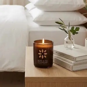 Olive & Fig Apothecary                               Crimson Oud scented 2-wick 11oz candle