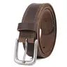 Men's 100% Leather Heavy Duty Belt with Buckle - Adjustable Fit Casual/Work Jeans Belt, Durable Fashion Accessory, Gifts for Adults (Birthday, Father's Day),sohochic