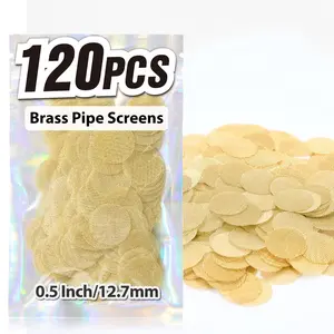 Pipe Screens 120pcs 1/2 Inch 12.7mm Brass Screen  0.5 Metal Mesh Filter