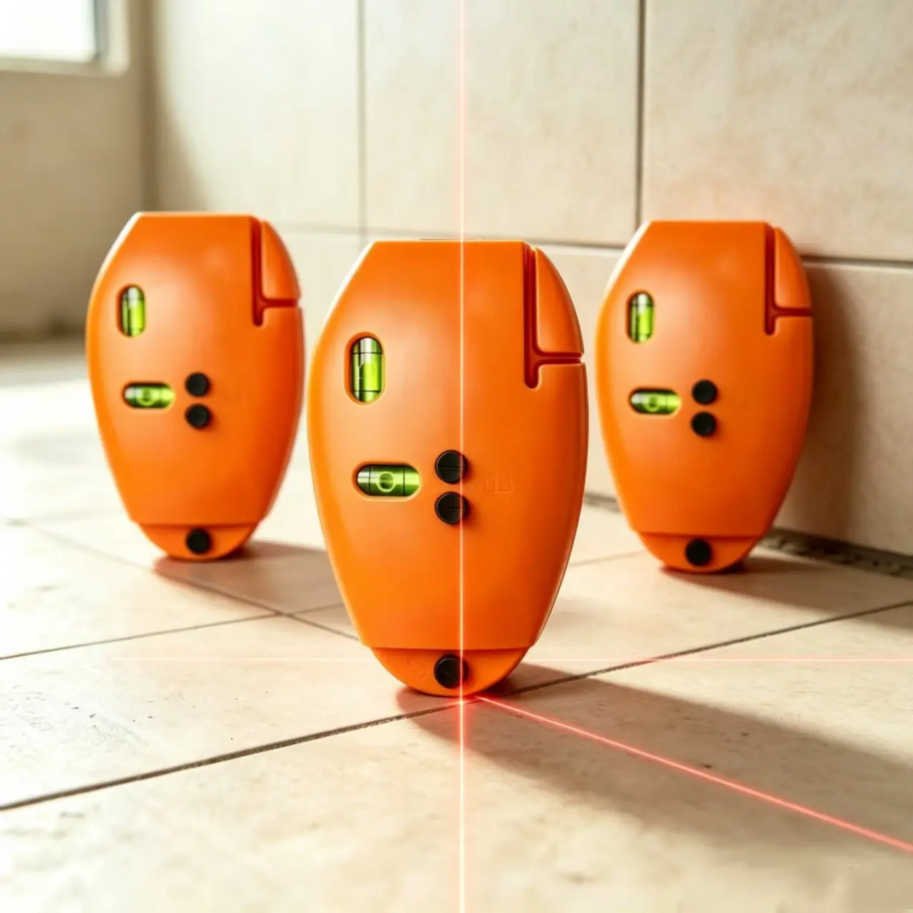 3PCS 90 Degree Electronic Red Light Scale Red Light Level Green Light Level Self-leveling Parallel Line Parallel Line Suitable for Construction Portable