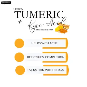 Lemon Tumeric and Kojic Acid  Brightening Bar