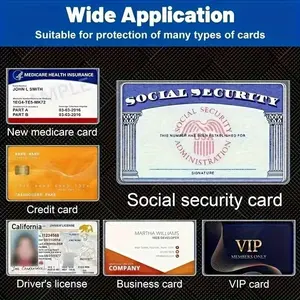 10 Classic PVC Waterproof Card Protector Cases, Soft Transparent Storage Bags, Business Card Holder, Ideal for Social Security/medicare/credit Card Wallets