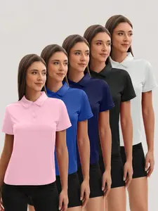 5 Pack Women's Quick Dry Polo Work Shirt Breathable Performance Fabric for Golf Gym and Casual Moisture Wicking Anti Wrinkle Modern Slim Fit Yacht Club Flag Print Hoodie Compression Workout Letter Fleece perfect Men's Short Sleeve Compression Workout Tops