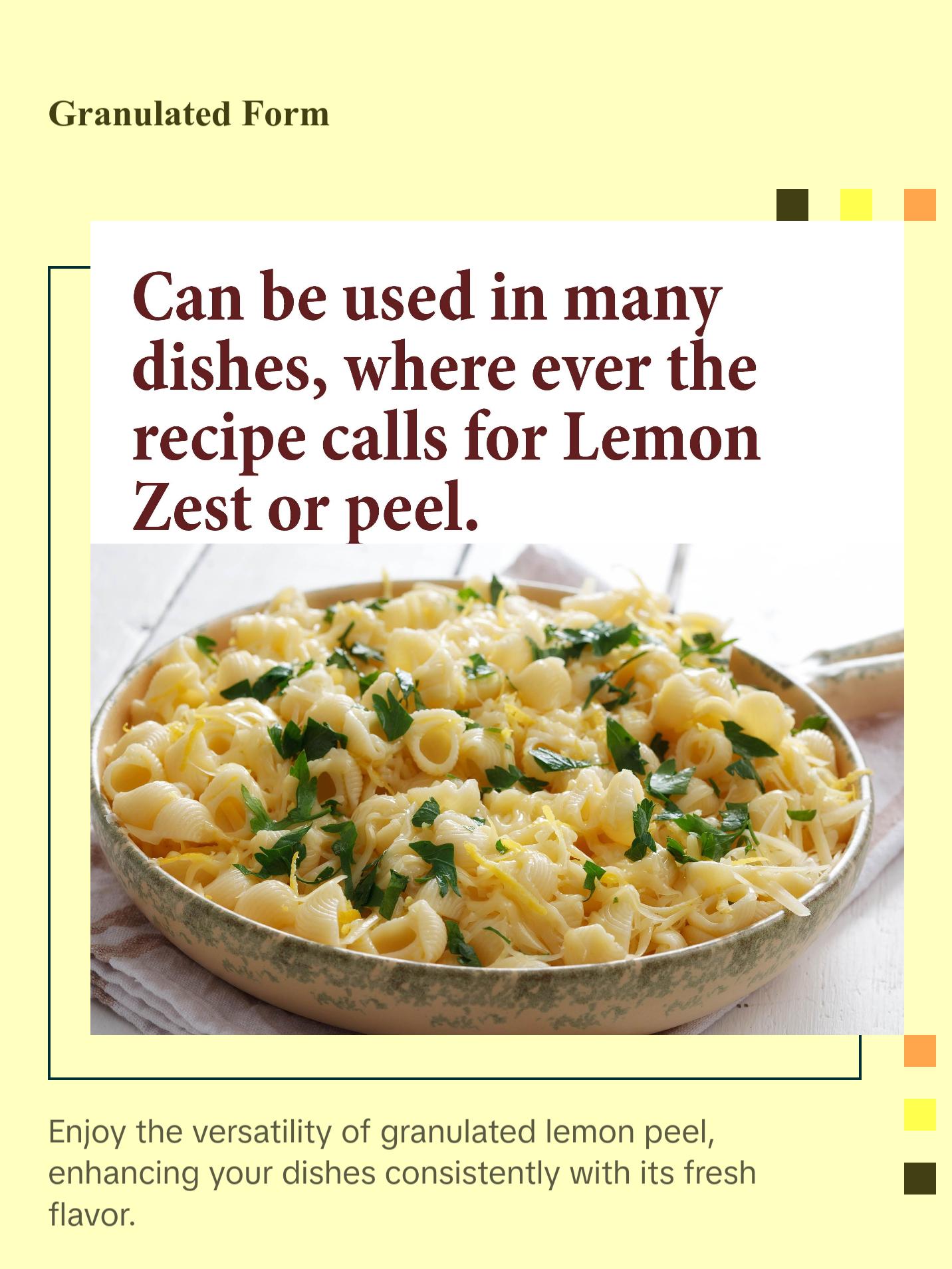 The Spice Way Granulated Lemon Peel  Pure Flavor No Preservatives Kosher Non GMO Salt Free