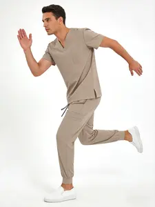 Unisex Scrub Set Comfortable Skin Friendly Work Uniform Nursing Scrub Uniforms For Doctor Nurse