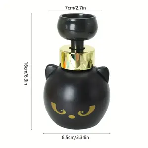 Cute Cat Paw Foam Soap Dispenser - Touch-Activated Automatic Pump, Black Cat Design & Cat Claw-Shaped Foam Maker, Manual Operation Hygienic One-Touch, Decorative Soap/Lotion Dispenser for Bathroom/Kitchen/Shower, Pet Lover Gift, Christmas/Valentine’s Day
