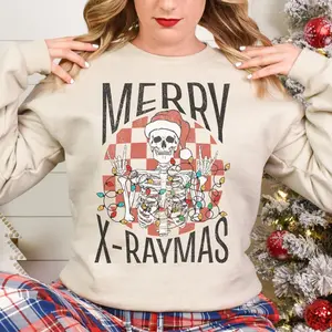 Radiology Funny Christmas Sweater, Xray Tech Sweatshirt, Holiday Party Gift, Rad Tech, Radiology Technician, X-ray Tech, Retro Vintage Santa