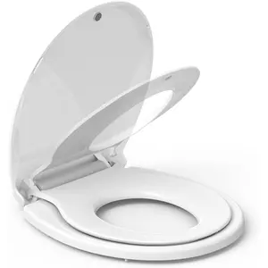 GARVEE Soft-Close Replacement Toilet Seat for Elongated or Round Toilets, with Quick-Release Hinges and Fastening Accessories, Cushioned Comfort, Easy to Clean and Install