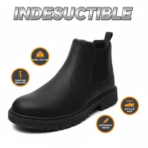 Unisex Anti-Slip Safety Work Shoes Chef Shoe Waterproof Splash-Proof Smash-Proof Puncture-Proof Breathable Durable Outdoor Comfortable