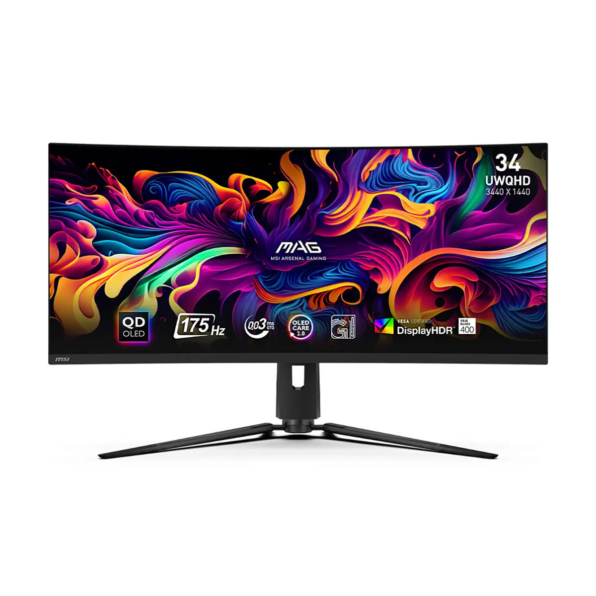 MSI MAG 321CUP QD-OLED 31.5" 16:9 4K Ultra HD 165Hz Curved HDR Gaming Monitor, Metallic Black