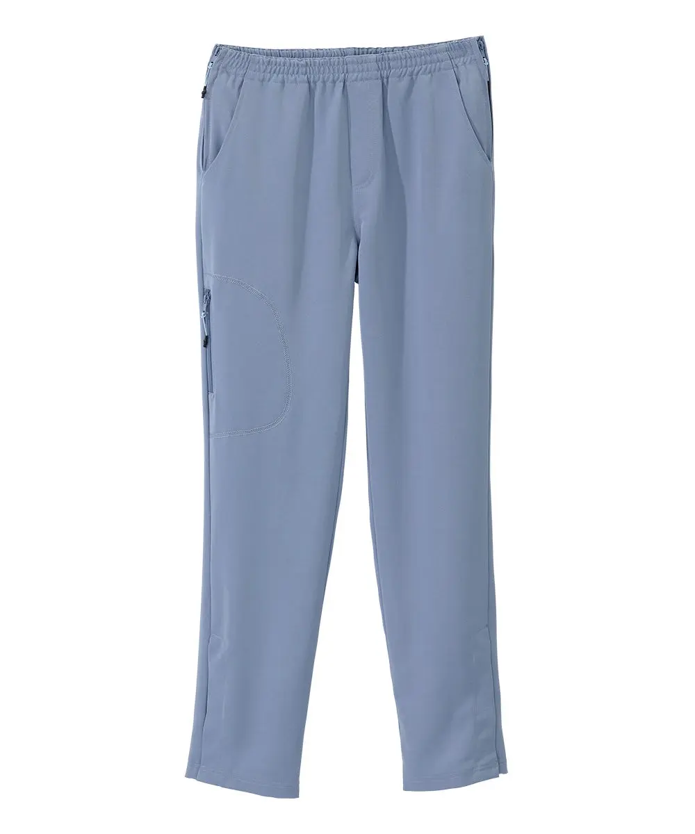 Senior Women's Adaptive Fitted Polyester-Spandex Stretchy Pants - Side Zippers, Magnetic Bottoms, Soft Fabric, Pockets, Easy-Dressing Nursing Care Garments