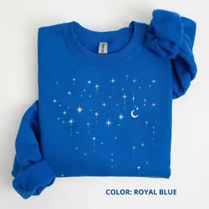 Vintage Starlight Cute Sweatshirt & Tshirt, Celestial Sweater, Mystical Moon Sweatshirt, Astrology, Space Trendy, Astrological Gift For Her Cute